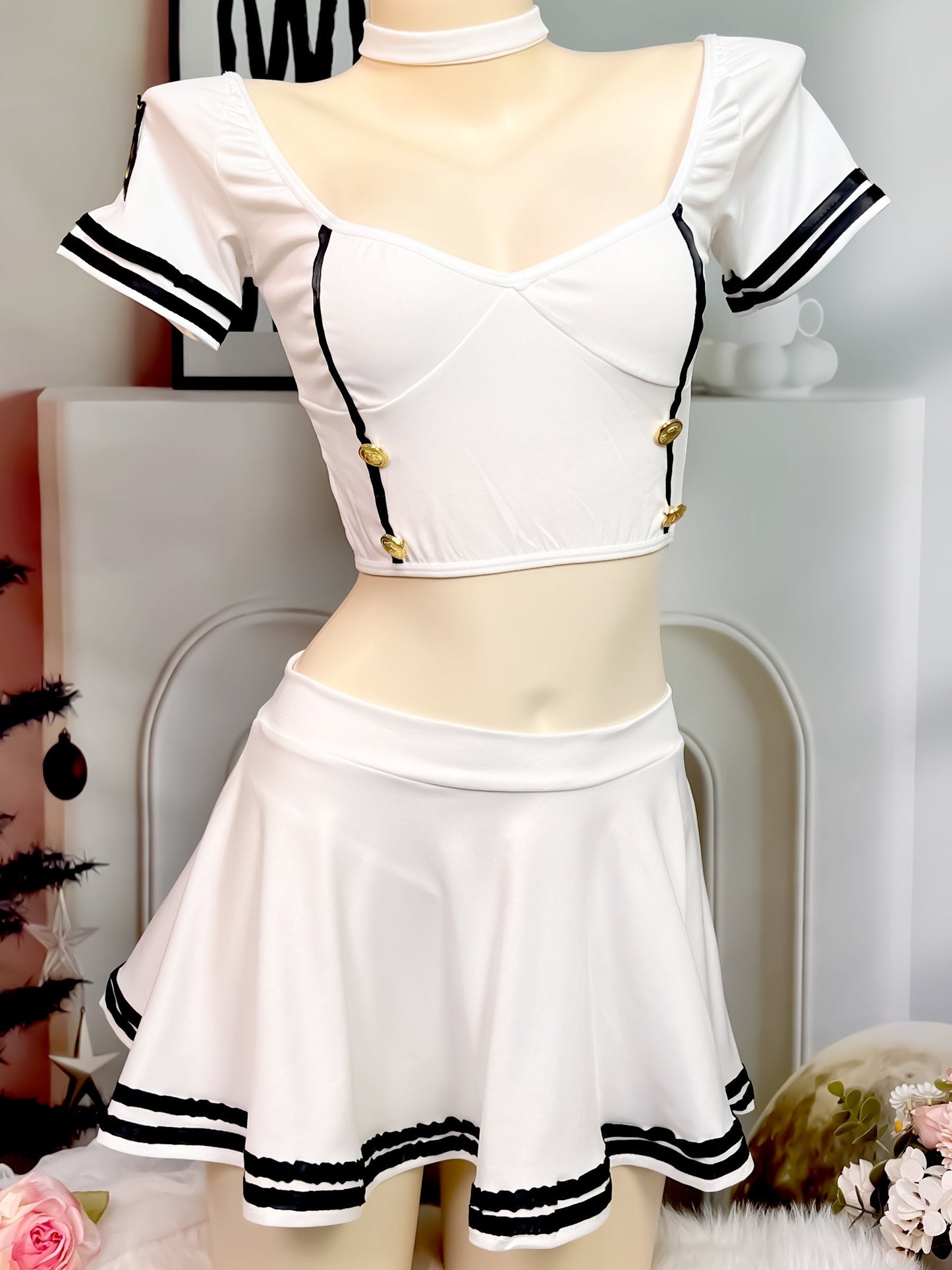 Naughty Sailor Suit Cosplay Costume, Without Fishnet Stockings, Women's Sexy Erotic Clothing luvshop24