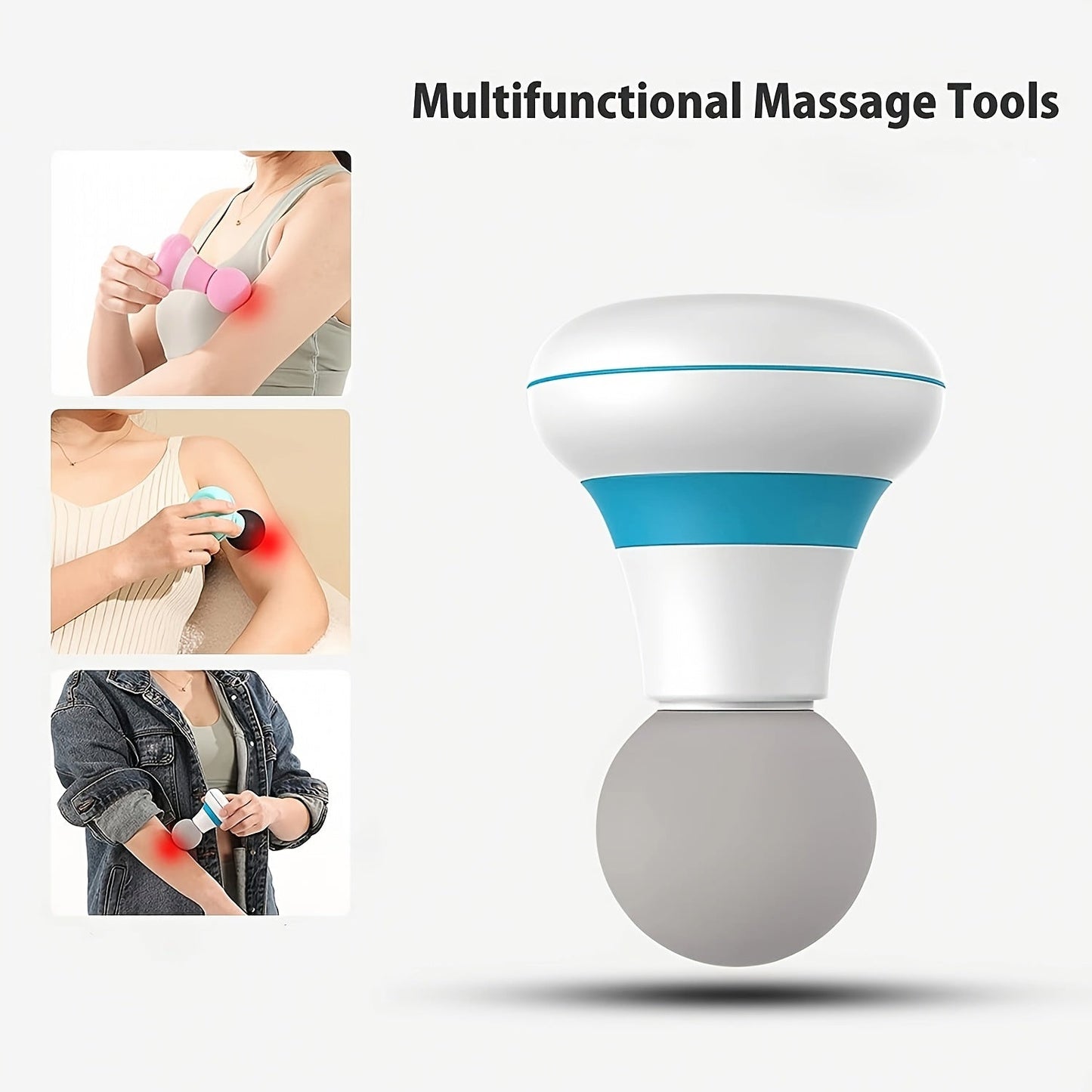 Portable Handheld Massager Wand, 6 Vibration Modes, USB Rechargeable Lithium Battery, Unscented Mini Electric Massage Tool for Neck, Shoulder, Back, and Whole Body Relief luvshop24