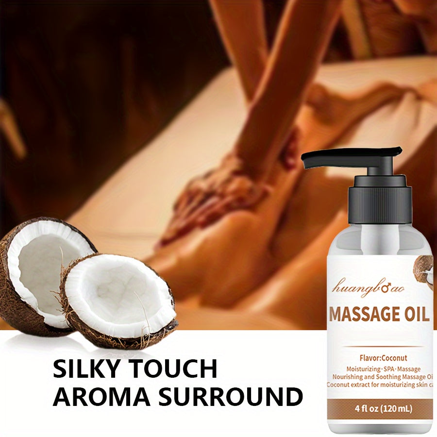 2pcs Coconut Massage Oil for Couples - Full Body Massage Oil for Date Night Massage Smooth Gliding Formula, Valentine'S Day Mother'S Day Gift luvshop24