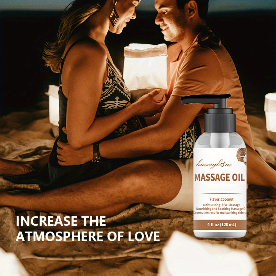 2pcs Coconut Massage Oil for Couples - Full Body Massage Oil for Date Night Massage Smooth Gliding Formula, Valentine'S Day Mother'S Day Gift luvshop24