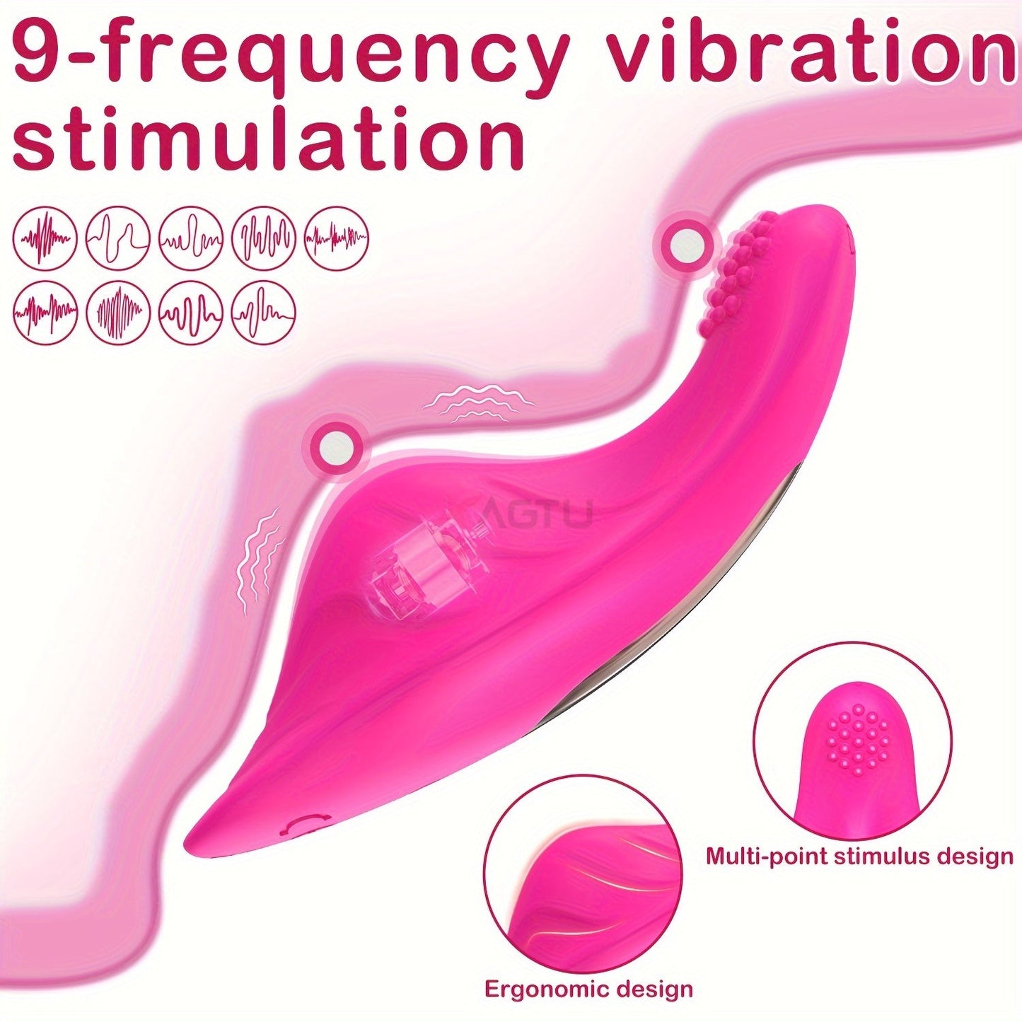 ALWUP Wireless Wearable Vibrator for Women, APP Remote Controlled, Rechargeable Lithium Battery 130mAh, Battery Powered, 9 Vibration Modes, with Portable Vibrating Massager for Adult Entertainment luvshop24