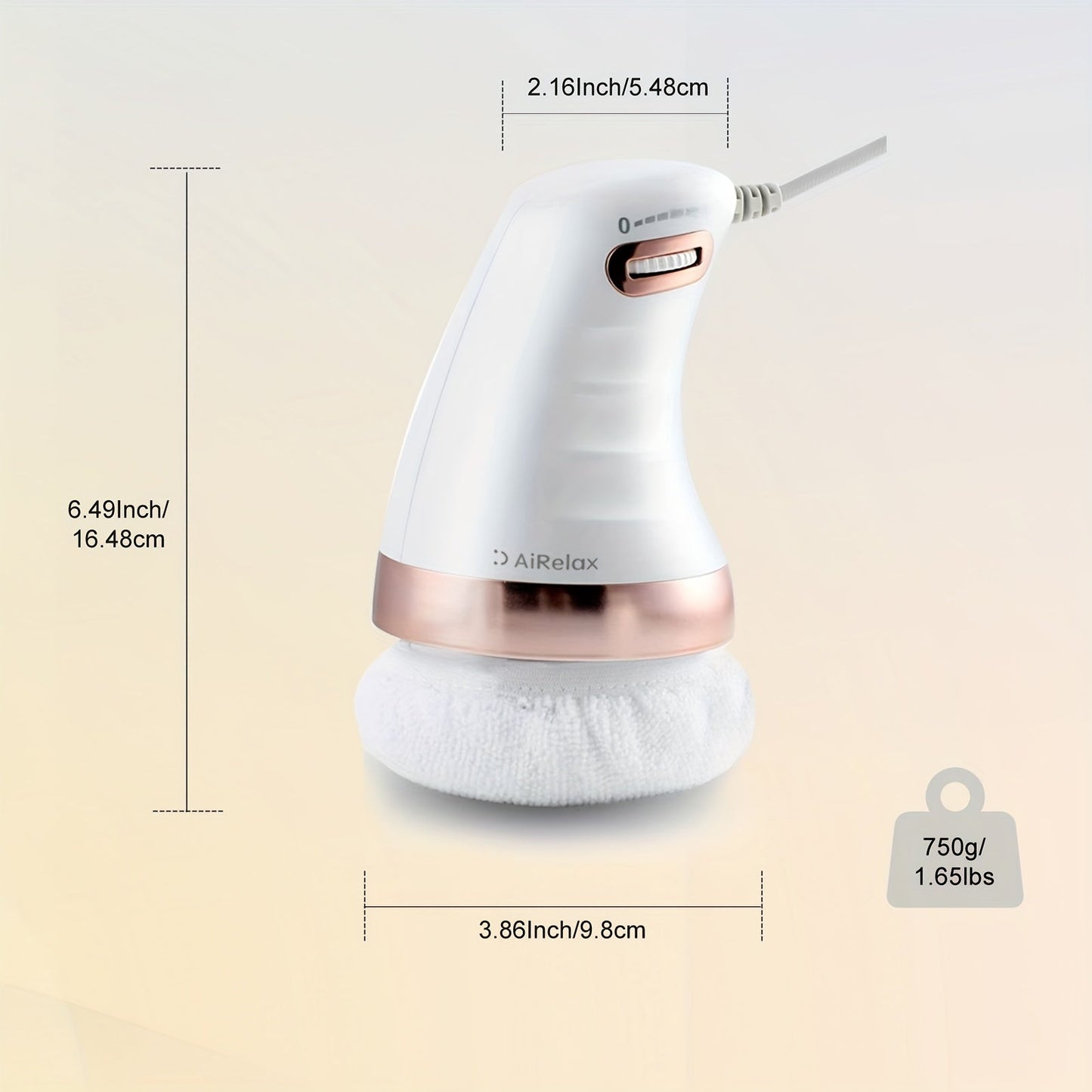 AI Relax Electric Body Massager with Speed Control - Deep Tissue, Muscle Relief, Deep Tissue Massager|Modern Design|Plush White Body Massager, AI Relax luvshop24