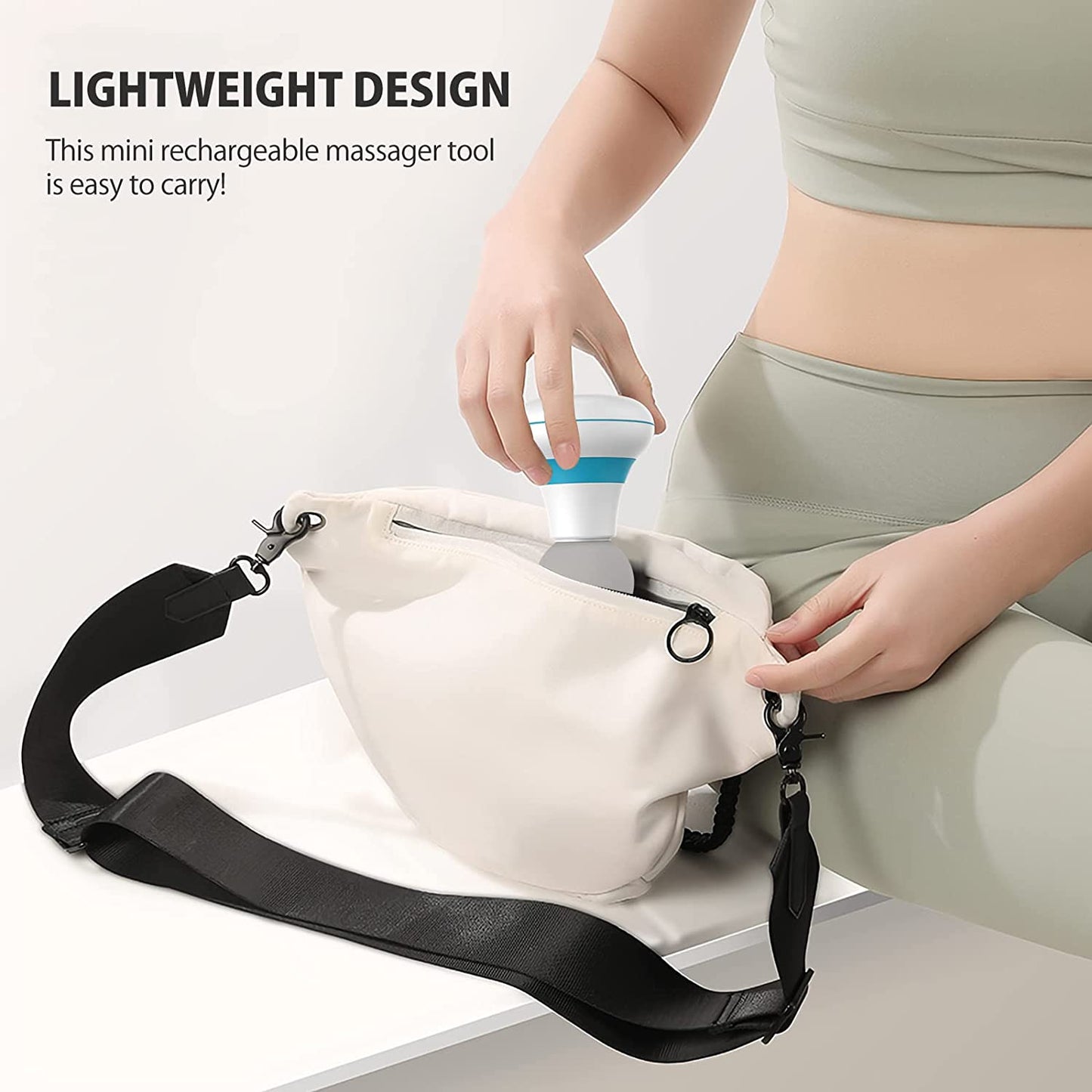Portable Handheld Massager Wand, 6 Vibration Modes, USB Rechargeable Lithium Battery, Unscented Mini Electric Massage Tool for Neck, Shoulder, Back, and Whole Body Relief luvshop24