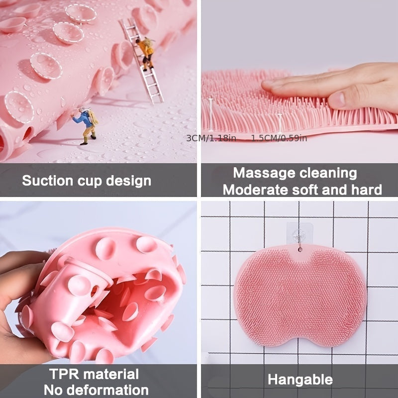 Non-Slip Shower Foot Scrubber Massager with Exfoliation Cushion - Improves Circulation and Cleans Feet - Bathroom Accessories luvshop24