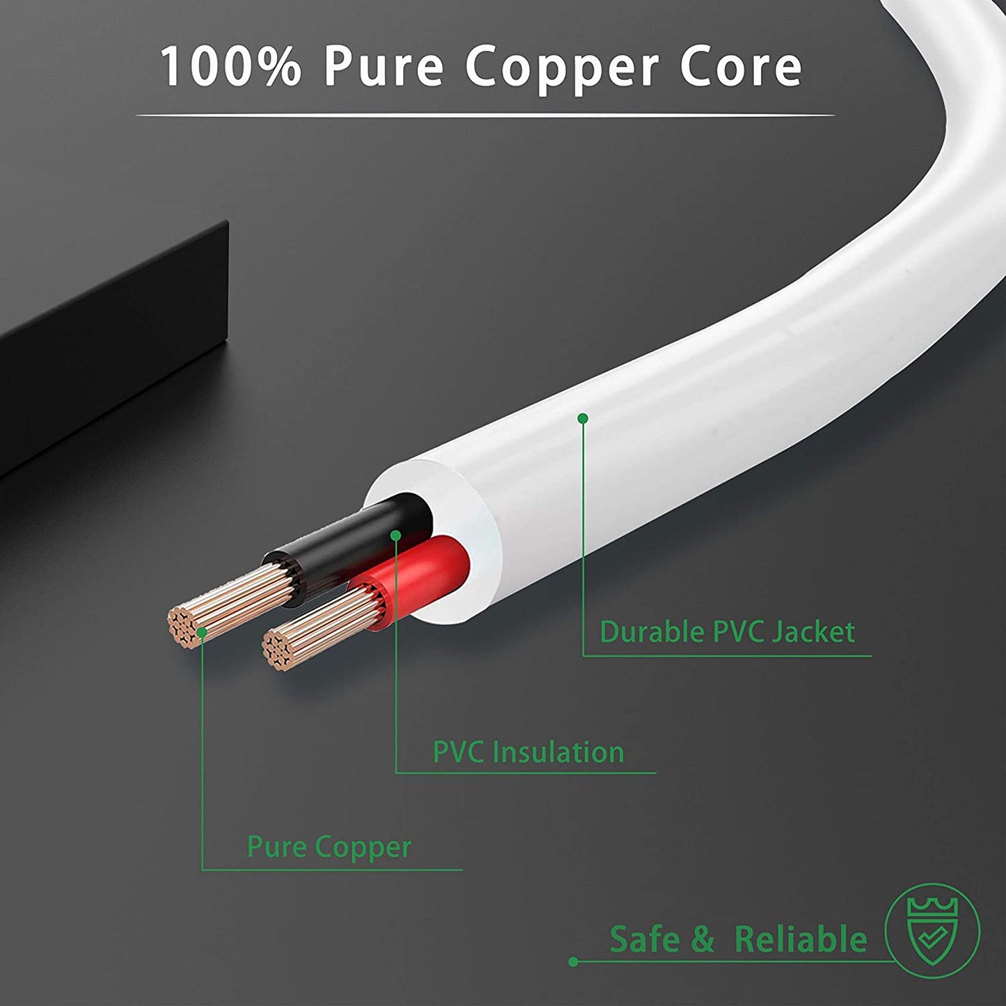 2pcs 3.3ft Fast Charging Cord Adapter - USB To 2.5mm DC Jack - Rechargeable Massager Wand Compatible luvshop24