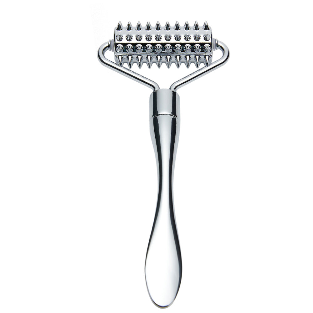 Stainless Steel Facial Massage Roller Gua Sha Tool Set Massager for Face Body Beauty SPA Care Tools, Acupressure Massager - Deep Tissue Massage Tool for Hand, Foot, Neck, Arms luvshop24