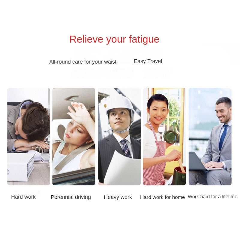 Car Lumbar Electric Massager, Red Pillow Car Interior Decoration, Ultra-fiber PU Leather Cushion For Car, Office luvshop24