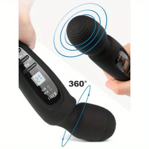 Rechargeable Personal Massager, 12 Patterns Massager, Personal Massager for Women, Quiet & Massager for Women, Digital Display Wand Massager for Neck, Back Pain Relief - Black, Dildo luvshop24