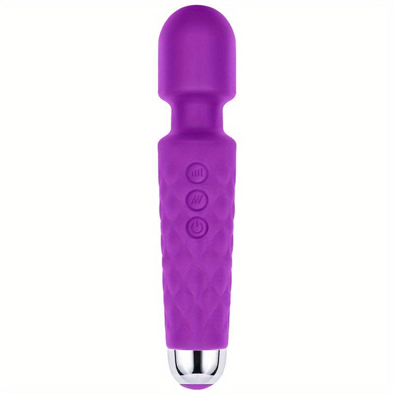 20 Vibrations Pattern Powerful Quiet Rechargeable Magic Wand Massager luvshop24