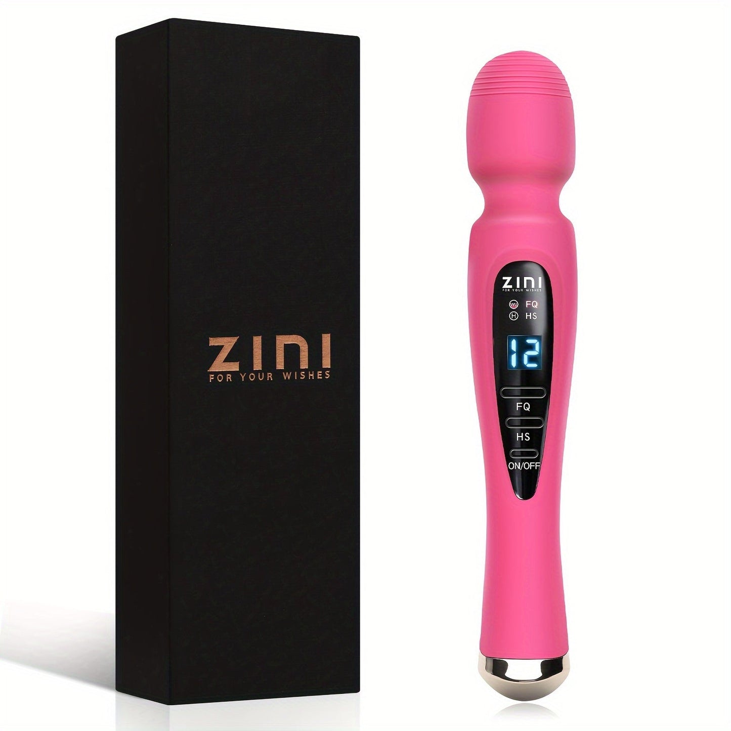 Rechargeable Personal Massager, 12 Patterns Massager, Personal Massager for Women, Quiet & Waterproof Massager for Women, Digital Display Wand Massager for Neck, Back Pain Relief - Black luvshop24