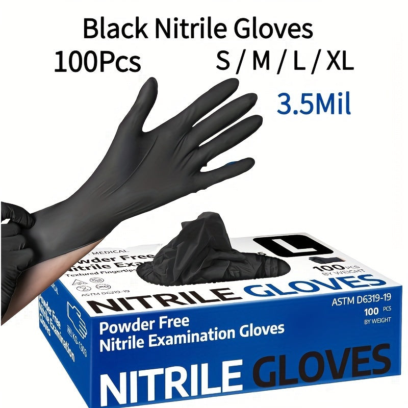 100 Disposable Gloves Made Of Nitrile Rubber, Food Grade Beauty, Kitchen Cooking, Dishwashing, Waterproof, Massage, Oil Resistant, Durable And Clean Party Packs Decorations luvshop24