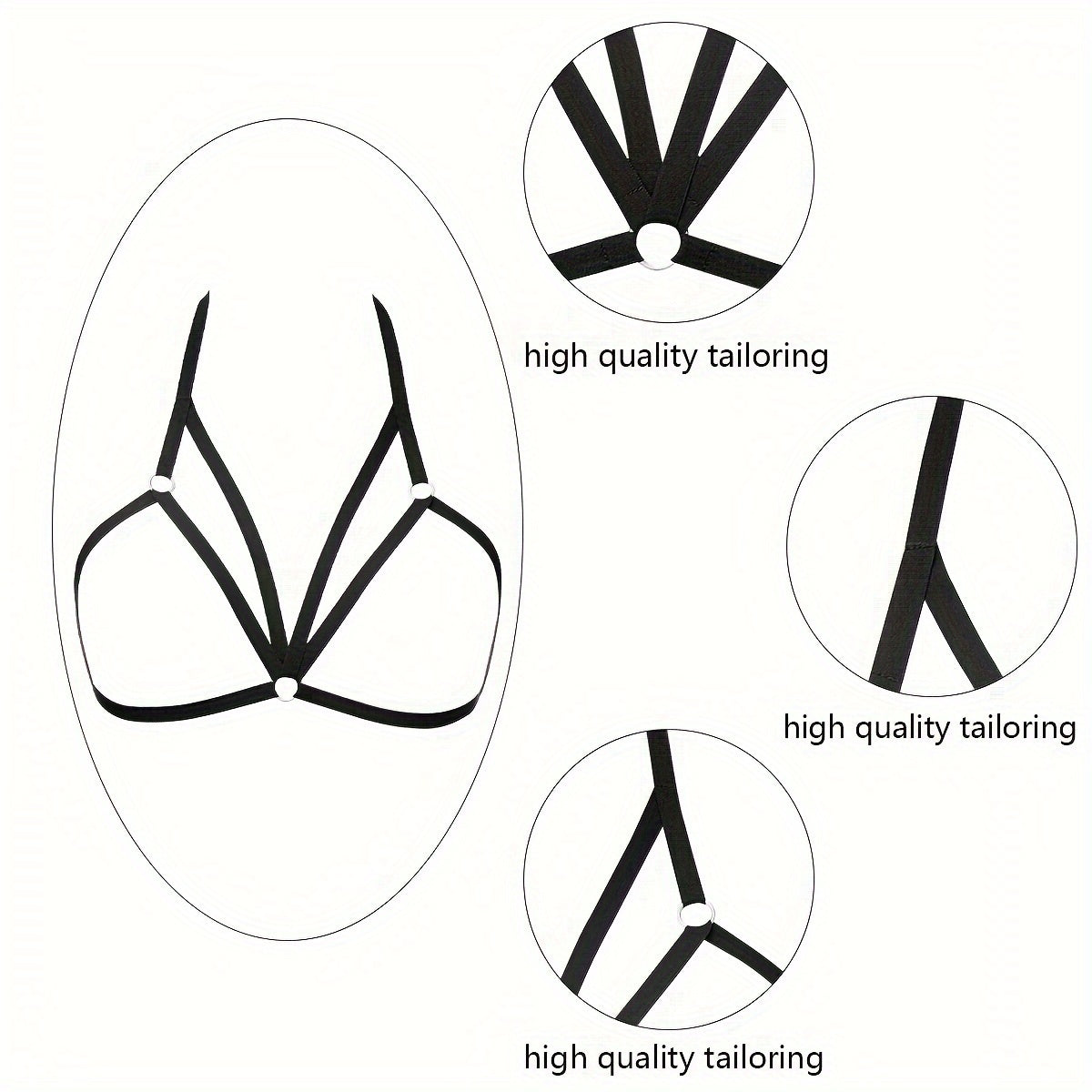 Adjustable Seductive Strappy Chest Harness Bra - Hollow Out & Criss Cross Design - Sexy Lingerie for Daring Erotic Style luvshop24