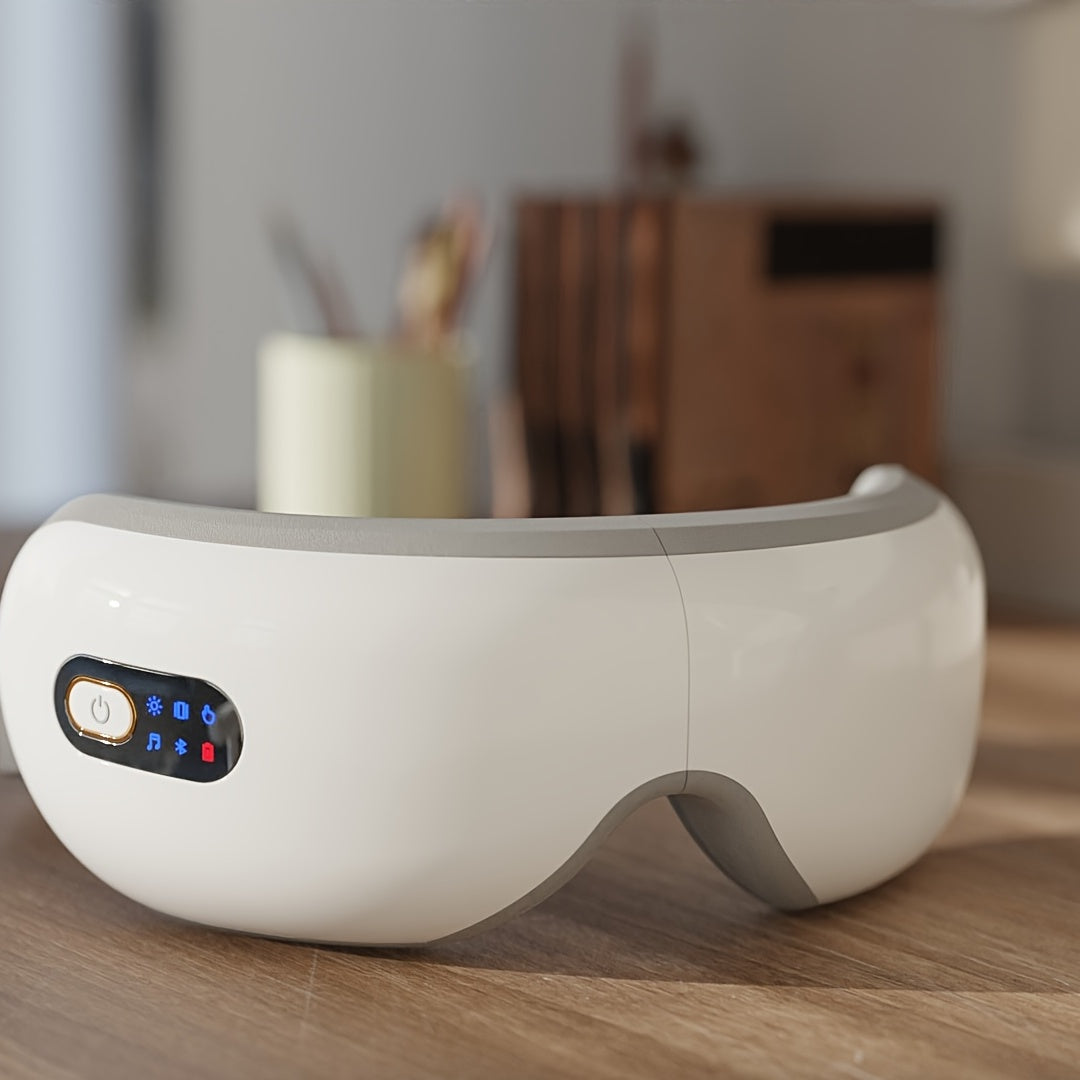 Relaxing Eye Massager - Professional Massage Equipment for Migraines and Eye Care with Heat, Music, and 5 Modes - Rechargeable Heated Eye Mask, Perfect Christmas Gift Idea for Family and Friends luvshop24