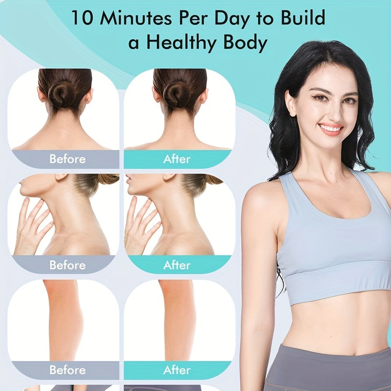 1pc Handheld Neck Massager with 6 Trigger Point Rollers for Deep Tissue Massage - Shiatsu Shoulder Massage Tool for Arm, Legs, Back, Neck and Shoulder Relaxation luvshop24