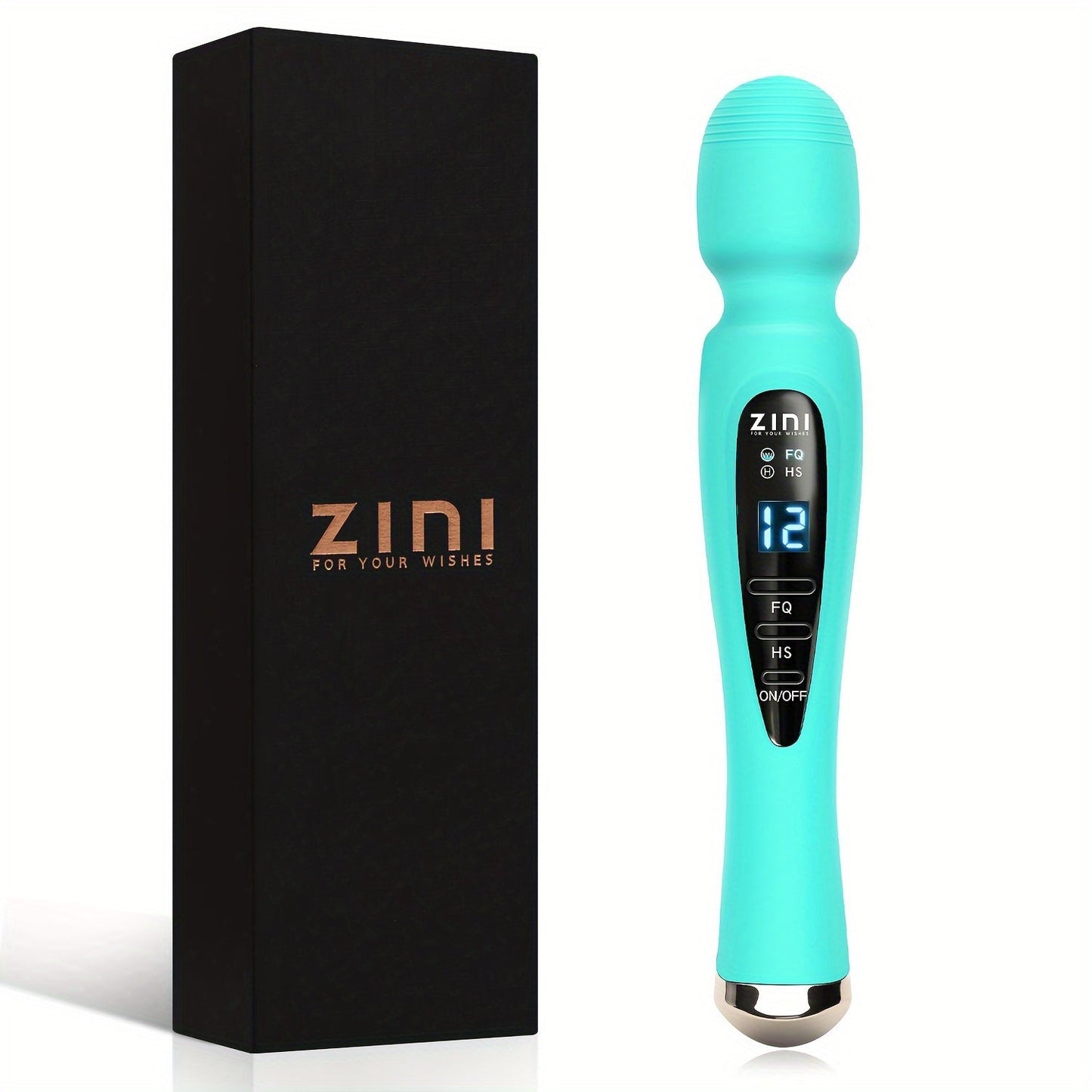 Rechargeable Personal Massager, 12 Patterns Massager, Personal Massager for Women, Quiet & Waterproof Massager for Women, Digital Display Wand Massager for Neck, Back Pain Relief - Black luvshop24