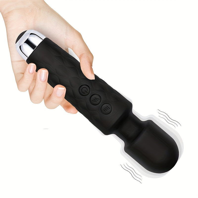 20 Vibrations Pattern Powerful Quiet Rechargeable Magic Wand Massager luvshop24