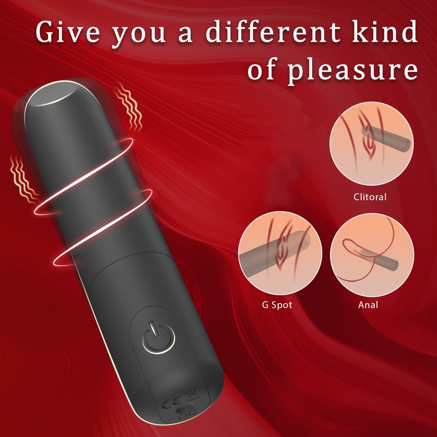 USB Rechargeable Black Bullet Vibrator – 10 Vibration Modes, Angled Tip For Clitoral, Nipple & G-Spot Stimulation, Portable & Discreet Design, Includes USB Cable luvshop24