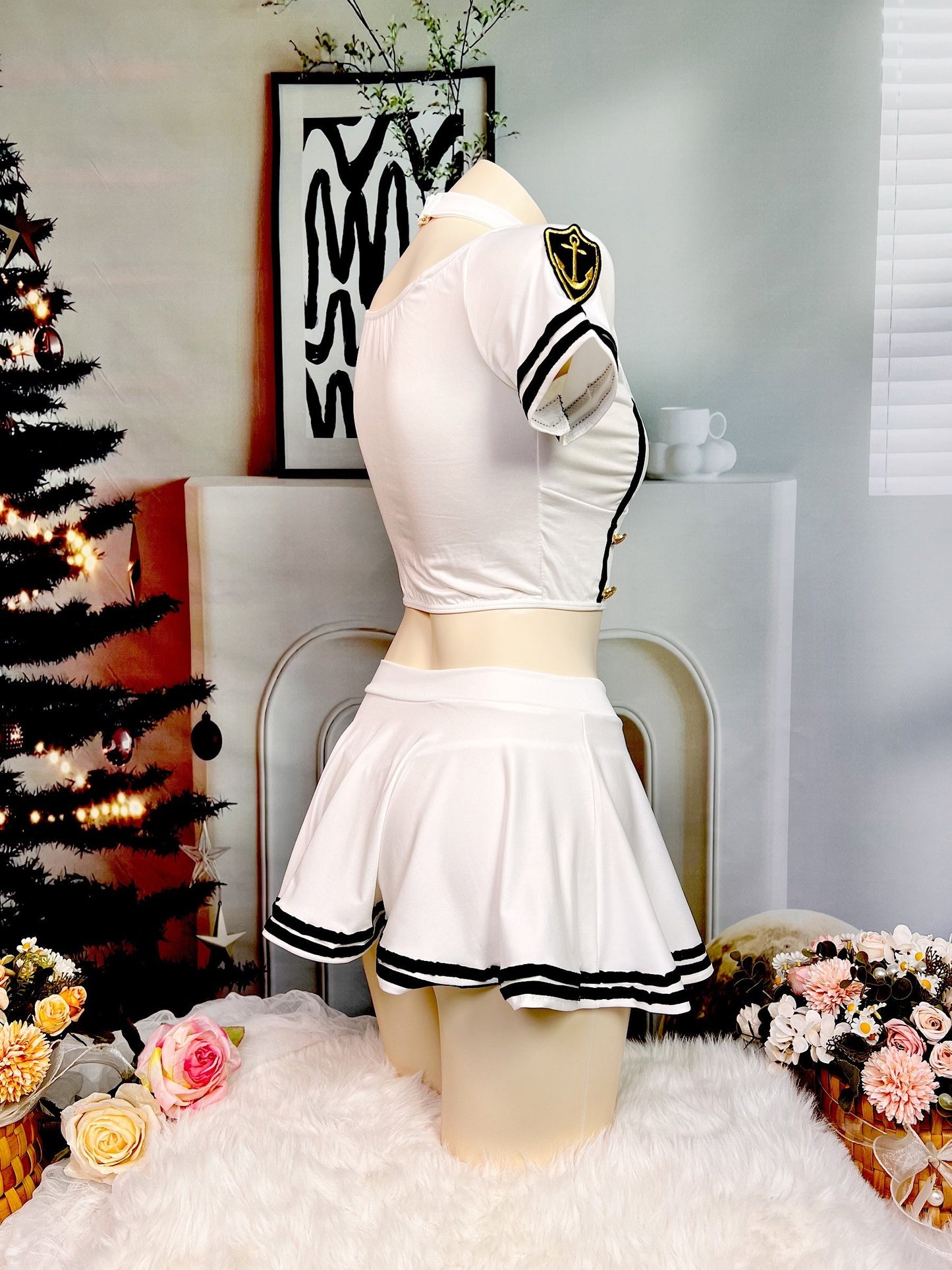 Naughty Sailor Suit Cosplay Costume, Without Fishnet Stockings, Women's Sexy Erotic Clothing luvshop24