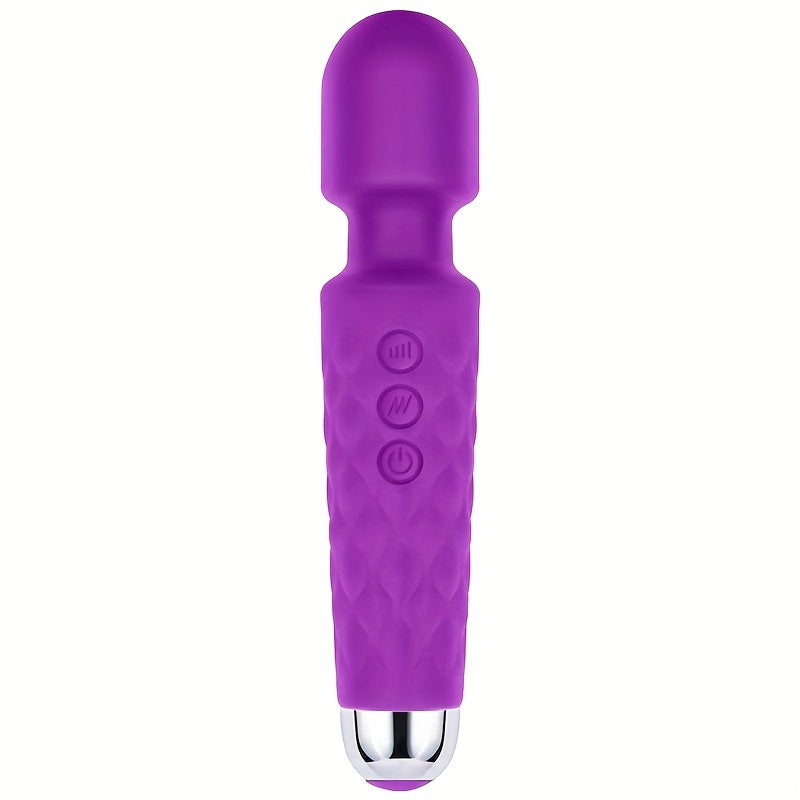 20 Vibrations Pattern Powerful Quiet Rechargeable Magic Wand Massager luvshop24