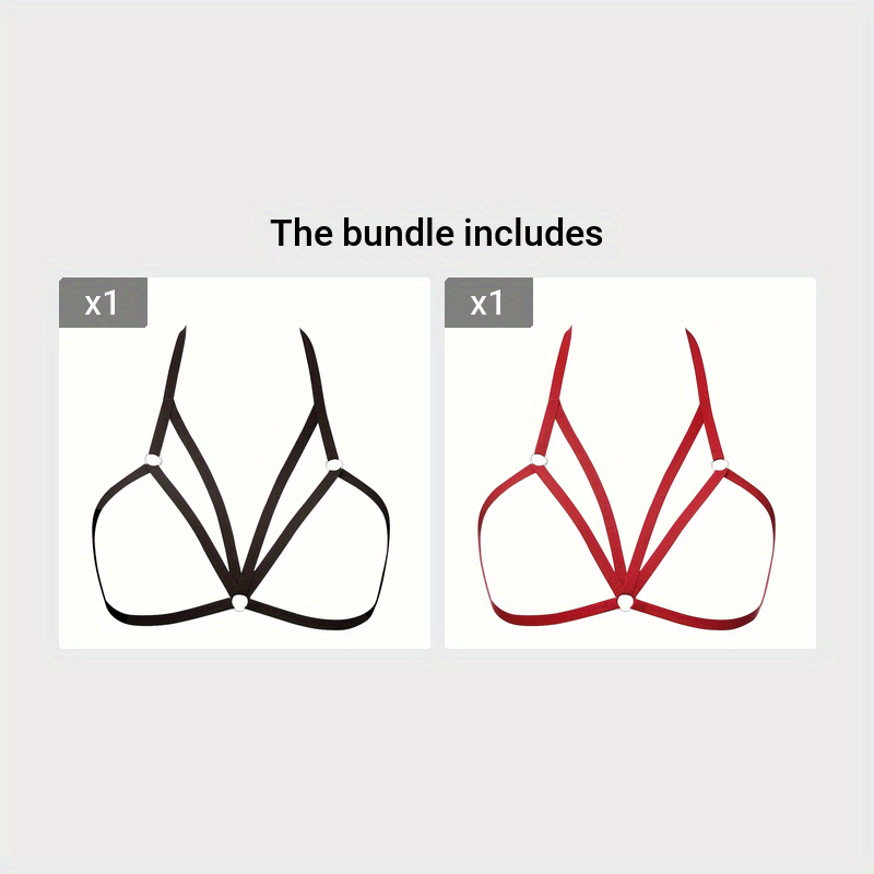 Adjustable Seductive Strappy Chest Harness Bra - Hollow Out & Criss Cross Design - Sexy Lingerie for Daring Erotic Style luvshop24