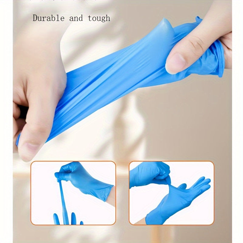 100 Disposable Gloves Made Of Nitrile Rubber, Food Grade Beauty, Kitchen Cooking, Dishwashing, Waterproof, Massage, Oil Resistant, Durable And Clean Party Packs Decorations luvshop24
