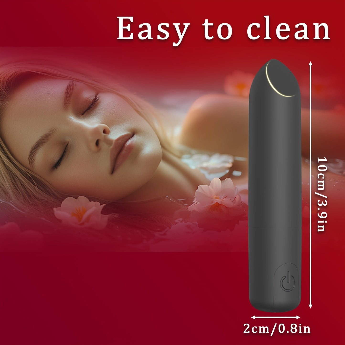 USB Rechargeable Black Bullet Vibrator – 10 Vibration Modes, Angled Tip For Clitoral, Nipple & G-Spot Stimulation, Portable & Discreet Design, Includes USB Cable luvshop24
