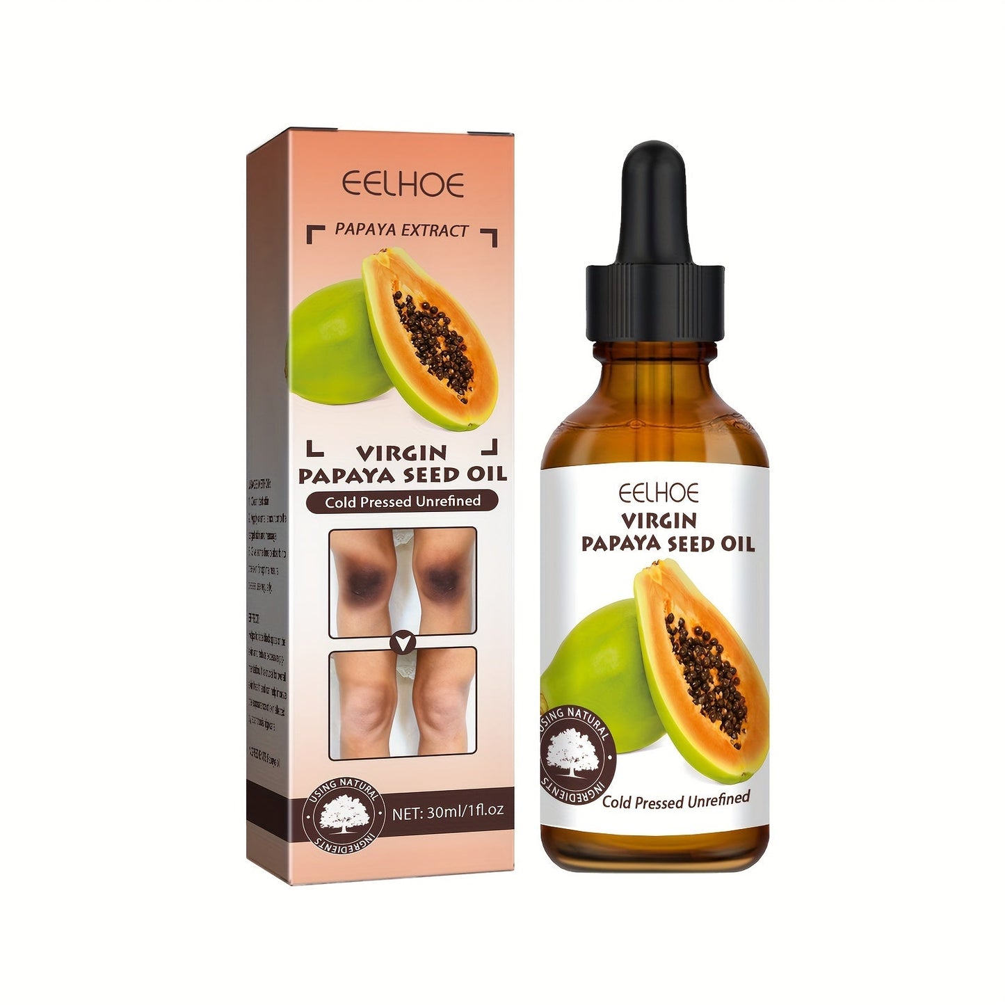 Papaya Seed Body Beauty Oil Fade Dark Spots Knee Elbow Brightening Skin Brightening Moisturizing Massage Oil 30ml luvshop24