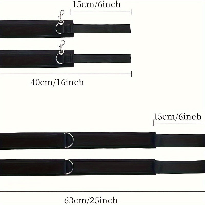Couples' BDSM Bondage Set - Adjustable Thigh And Wrist Restraints For Intimate Play And Erotic Exploration luvshop24