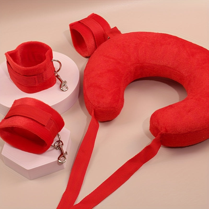 Red Flame Bed Bondage Pillow Set - Split Leg Restraints for Intimate Play, Unleash Your Passion, SM Erotic Alternative Toys for Couples luvshop24