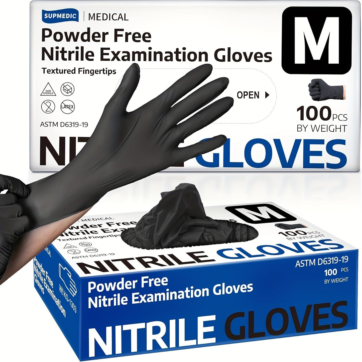 100 Disposable Gloves Made Of Nitrile Rubber, Food Grade Beauty, Kitchen Cooking, Dishwashing, Waterproof, Massage, Oil Resistant, Durable And Clean luvshop24