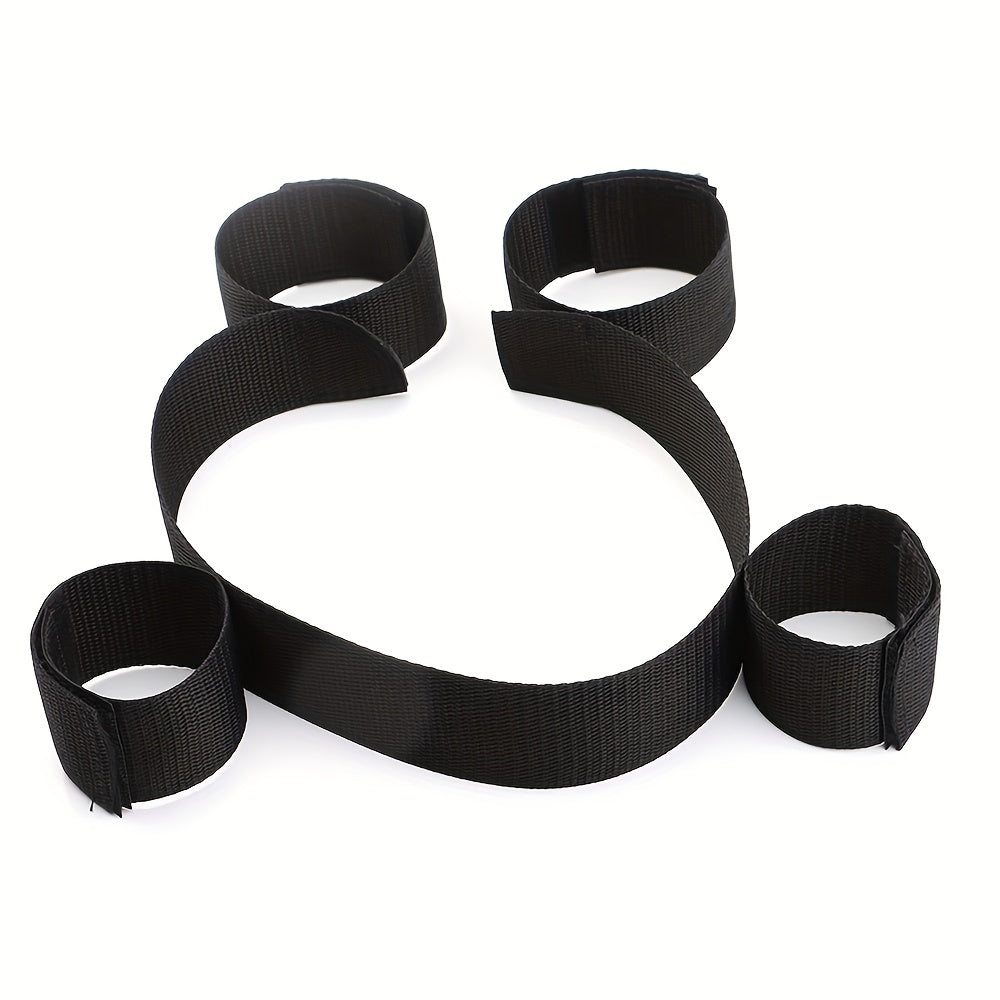1pc Premium BDSM Restraints Set - Soft Leather Handcuffs & Bed Bondage Kit for Intimate Adventures - Enhanced Sensuality Wrist & Ankle Cuffs for Couples & Women luvshop24