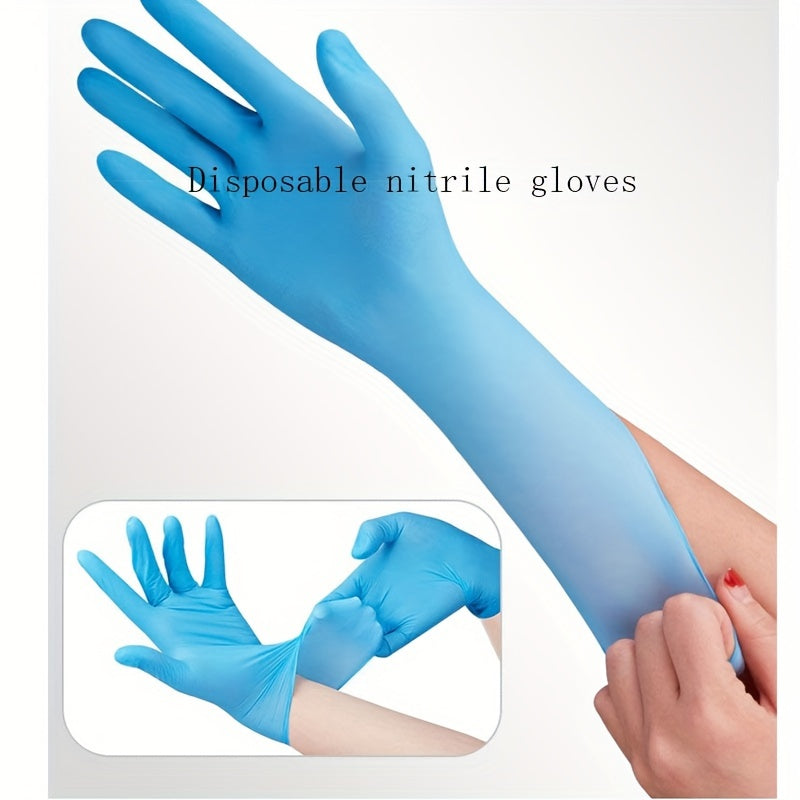 100 Disposable Gloves Made Of Nitrile Rubber, Food Grade Beauty, Kitchen Cooking, Dishwashing, Waterproof, Massage, Oil Resistant, Durable And Clean luvshop24