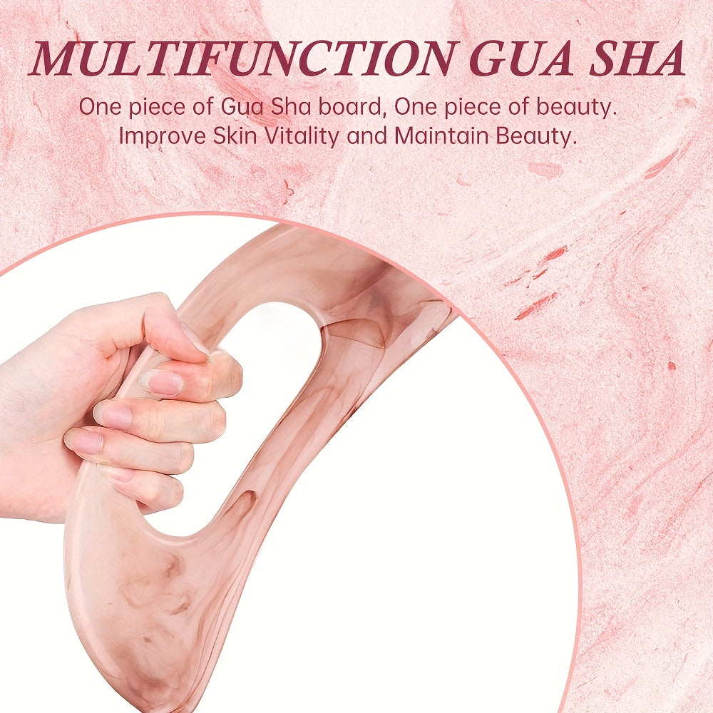 Gua Sha Massage Tool With Handle Large Lymphatic Drainage Massager Guasha Scraping Tool Body Sculpting Reduces The Look Of Cellulite Tools For Women Men Back Neck Leg Face luvshop24