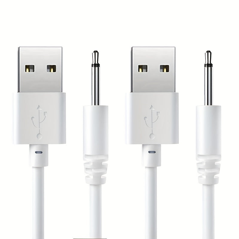 2pcs 3.3ft Fast Charging Cord Adapter - USB To 2.5mm DC Jack - Rechargeable Massager Wand Compatible luvshop24