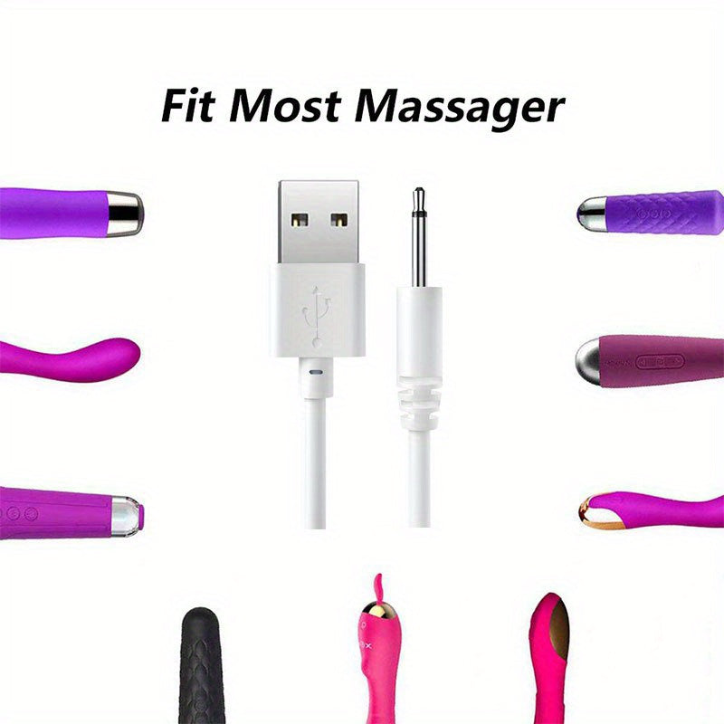 2pcs 3.3ft Fast Charging Cord Adapter - USB To 2.5mm DC Jack - Rechargeable Massager Wand Compatible luvshop24