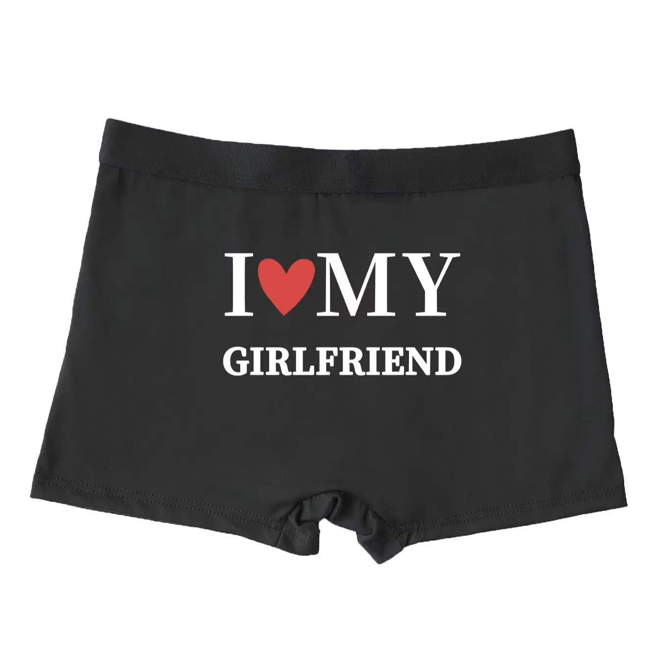Men Funny Boxer Briefs with Prints I LOVE MY GIRLFRIEND Breathable Trunks Underwear Boxer Short for Male luvshop24