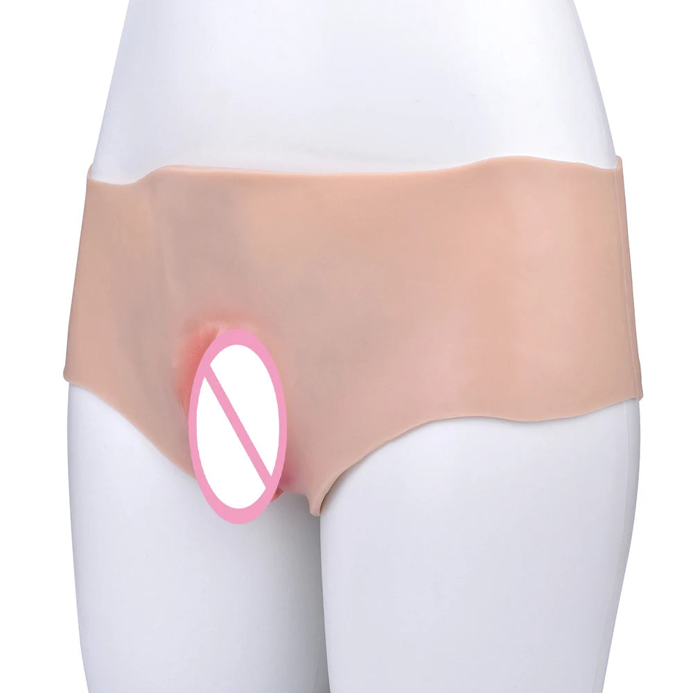 FAAK Silicone Pussy Pants Sissy Cosplay Vaginal Pants for Men Couple Sexing Games Erotic Dildo With Pussy luvshop24