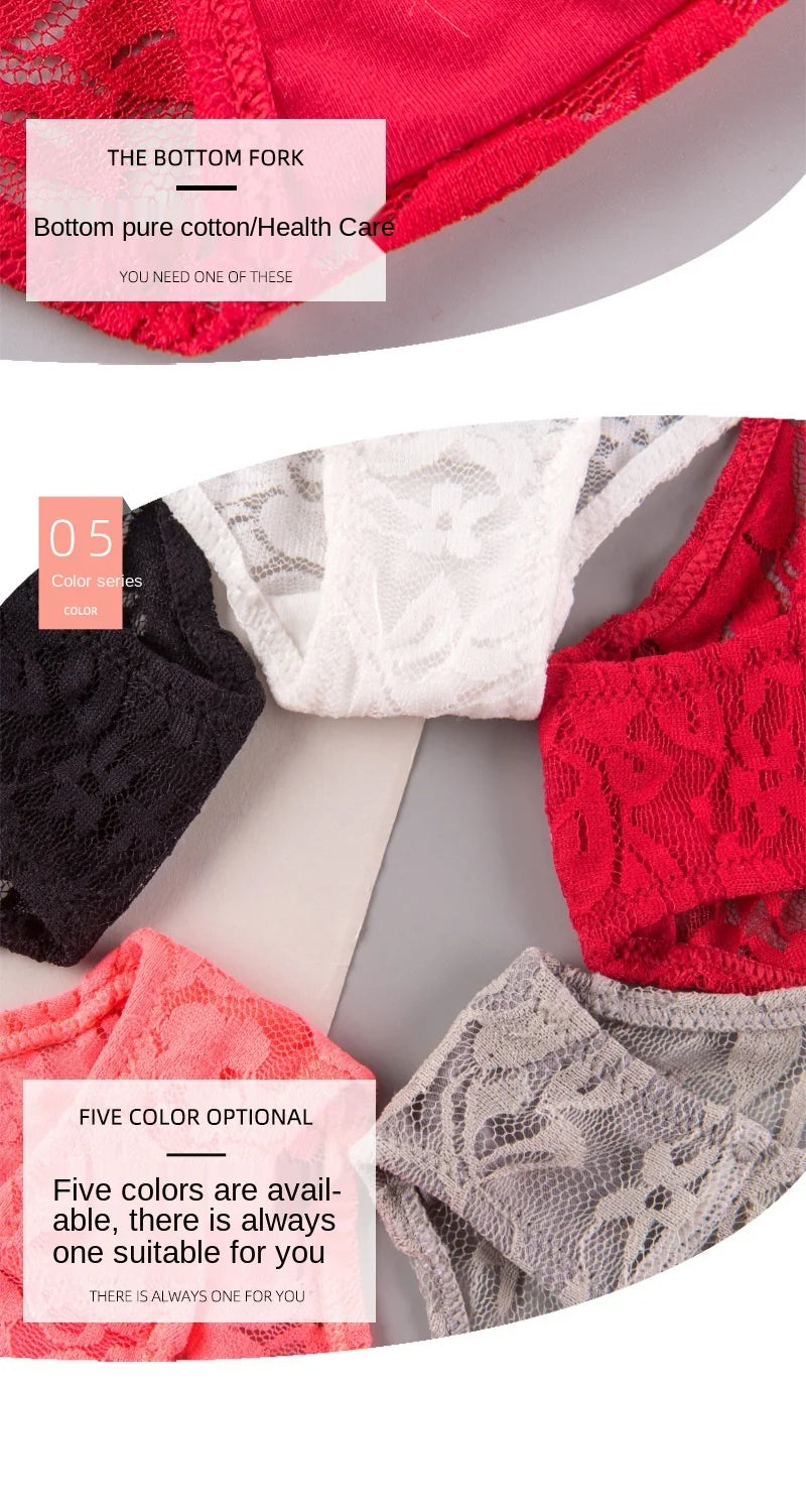 Women's Underwear Sexy Lace Panties Fashion Transparent Comfortable Briefs Low Waist Seamless Underpants Female Sexy Lingerie luvshop24