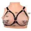 FAAK 1 PU Leather 1 PP Pearl Chain 1Alloy Chain Erotic Game Nipple Clamps for Couple Women BDSM Toys SM Game luvshop24