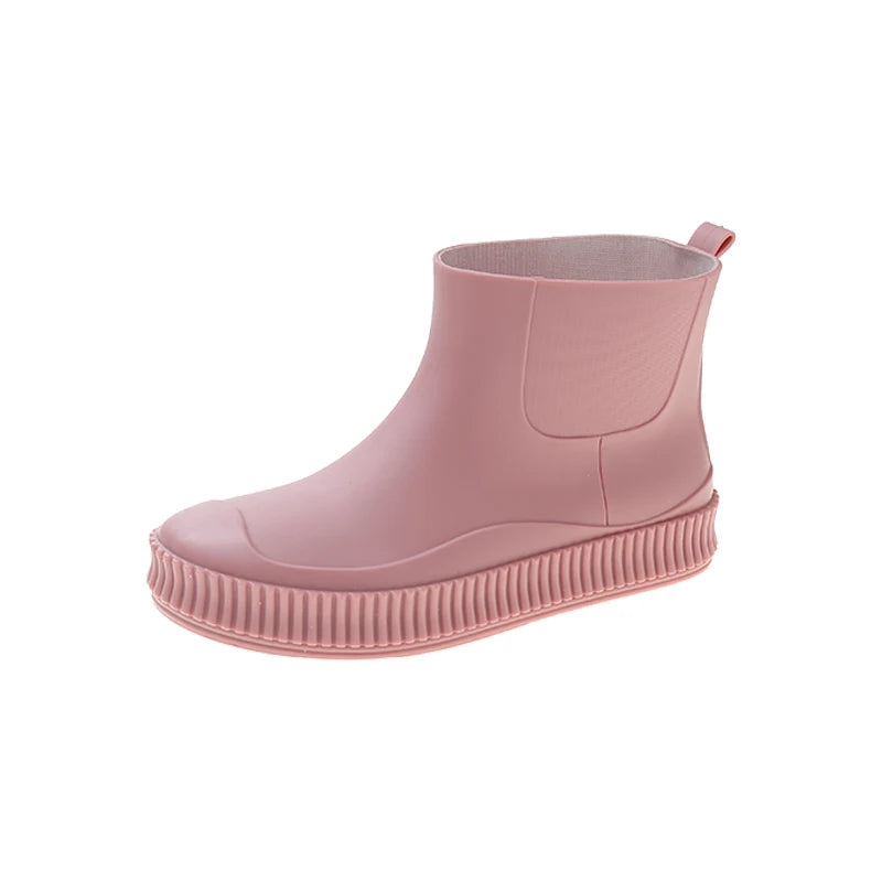 Adult Women Girs PVC Waterproof Fashion Garden Rain Boots Daily Commuting Rain Shoes luvshop24