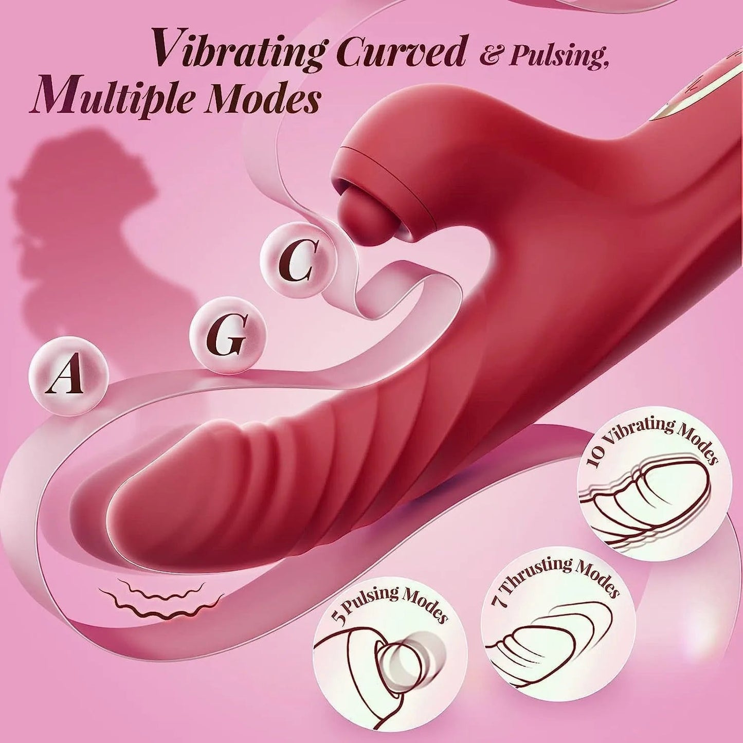 Female Masturbation G Spot Tapping Rabbit Vibrator Vaginal Clitoral Stimulator Thrusting Dildos Insertion Vibrator for Women luvshop24