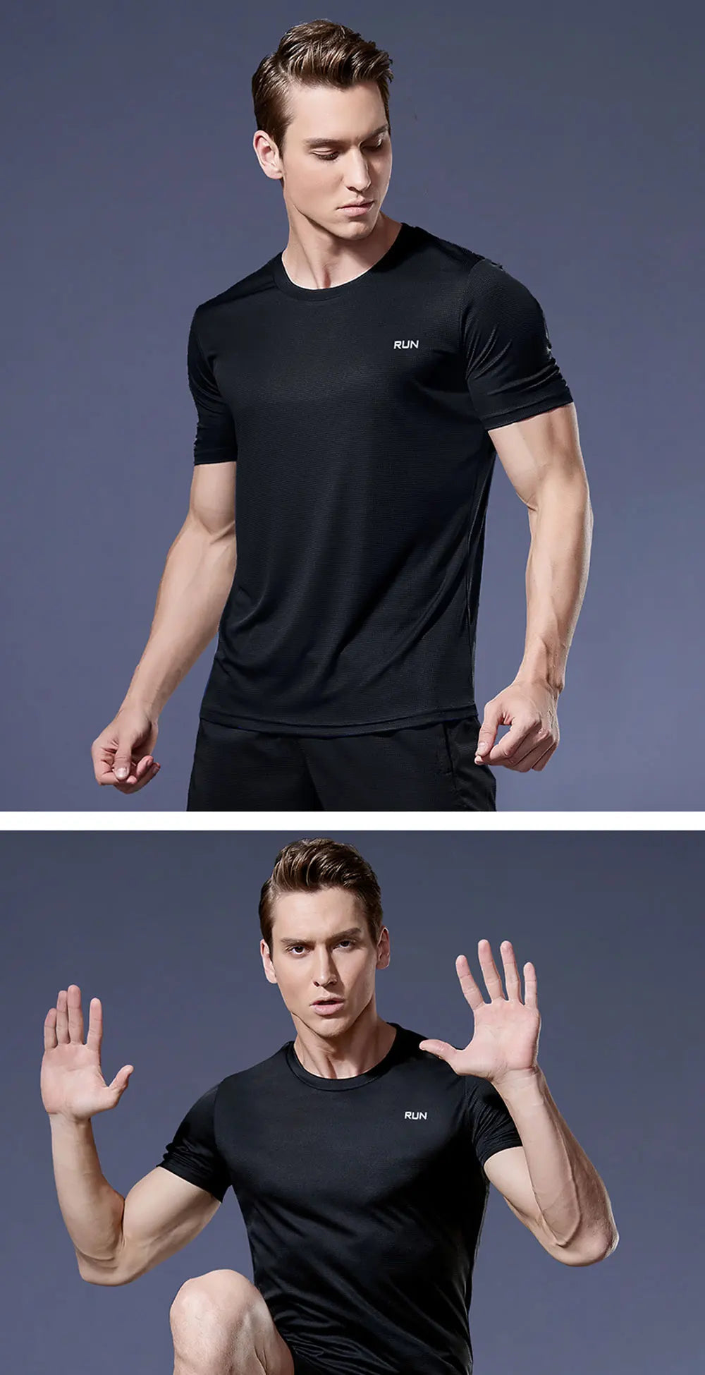 Sport Shirt 2024 Summer New 100% Polyester White Solid T Shirt Men Causal O-neck Basic T-shirt Male High Quality Running Tops luvshop24