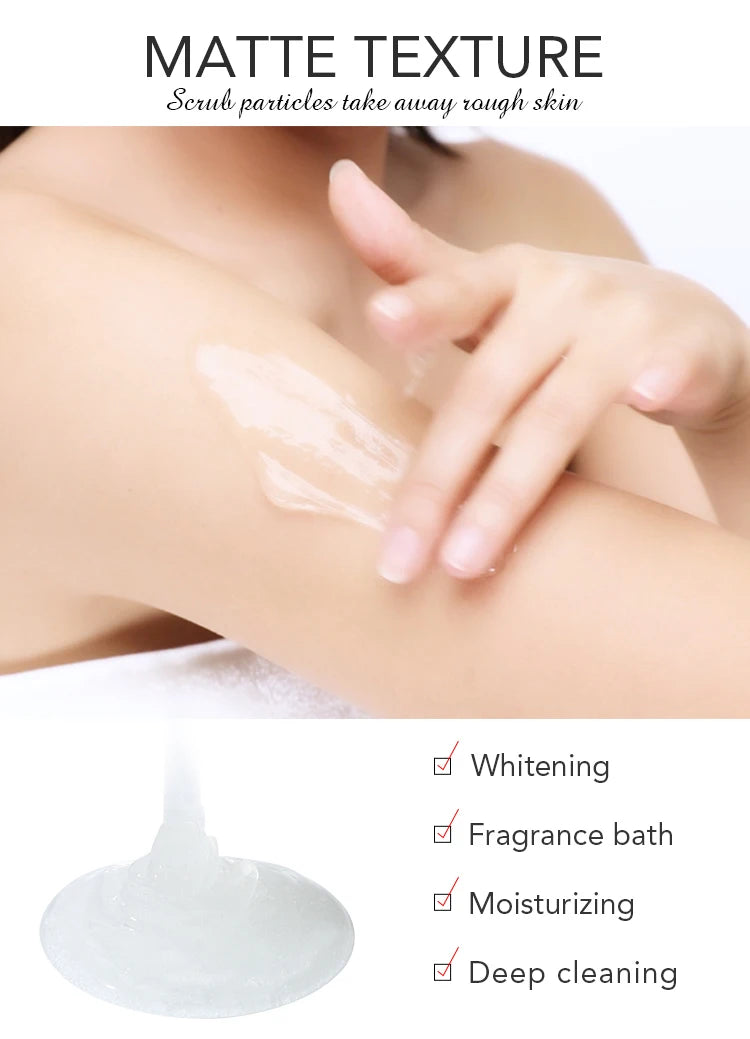 AILKE Shower Gel women Cleaning Whitening Roses Body Wash Perfume lotion Scrub fragrant Moisturizing summer bath foam female luvshop24