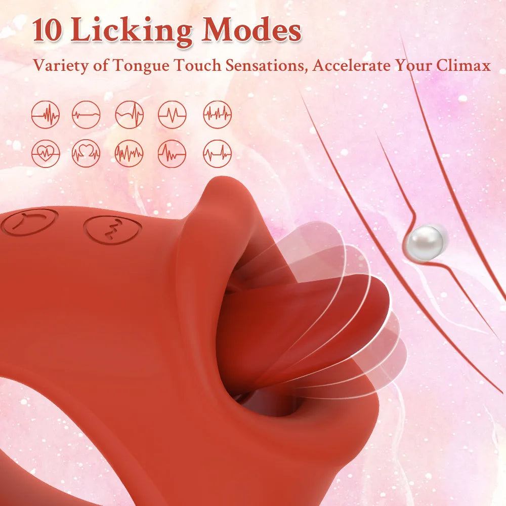 Factory Wholesale Honey Tongue 10 Licking Modes Vibrator Tongue Vibrator Female Erotic Adult Products luvshop24