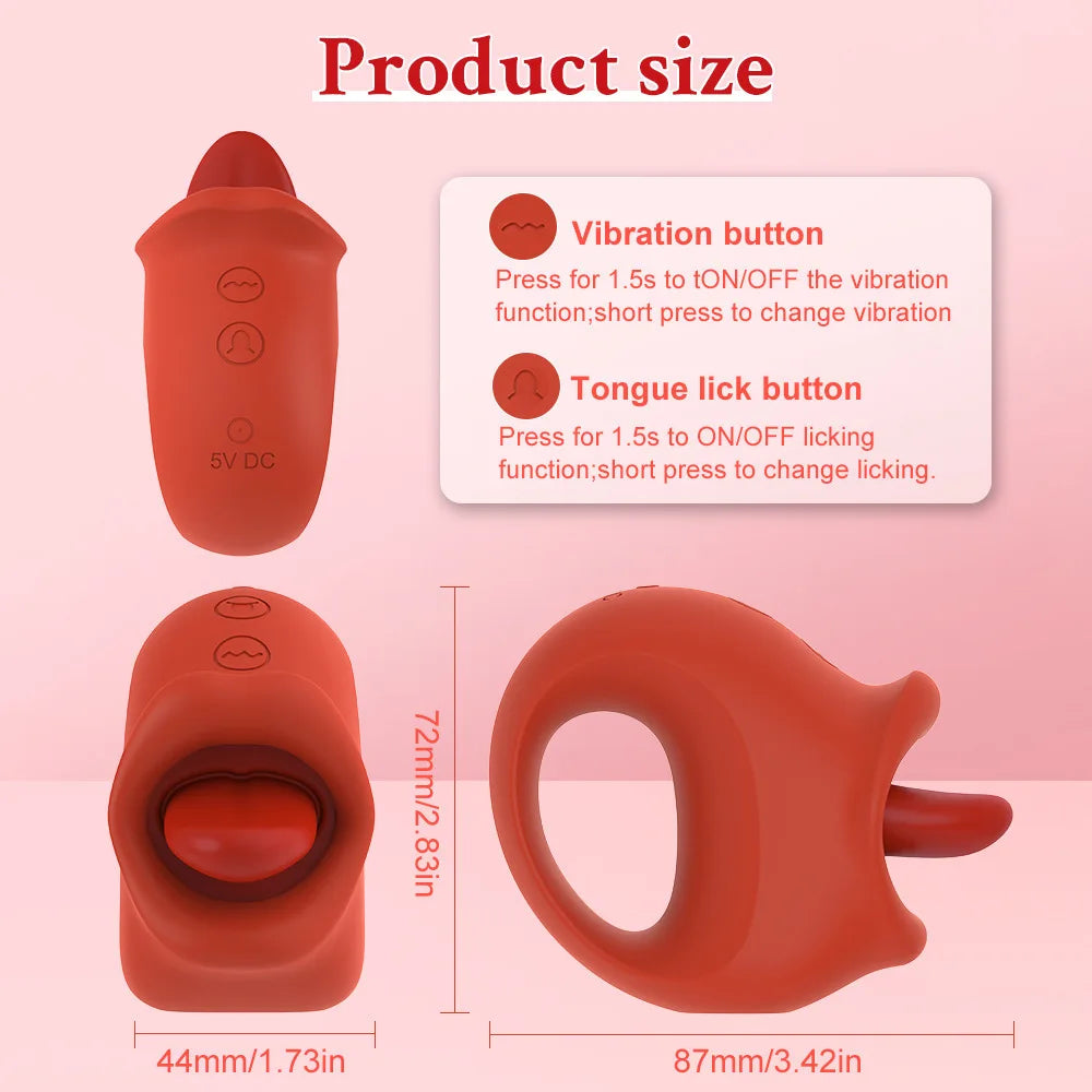 Factory Wholesale Honey Tongue 10 Licking Modes Vibrator Tongue Vibrator Female Erotic Adult Products luvshop24