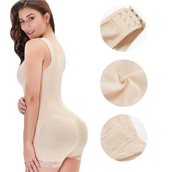 Zip Waist Lace Slimming Shaper Corset Control Shapewear Butt Lifter Strap Body Shaper Underwear Bodysuit Women Plus Size S-6xl luvshop24