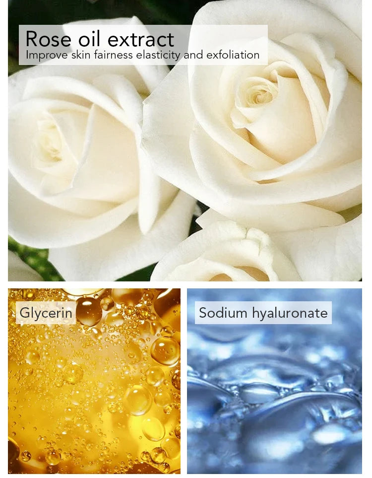 AILKE Shower Gel women Cleaning Whitening Roses Body Wash Perfume lotion Scrub fragrant Moisturizing summer bath foam female luvshop24