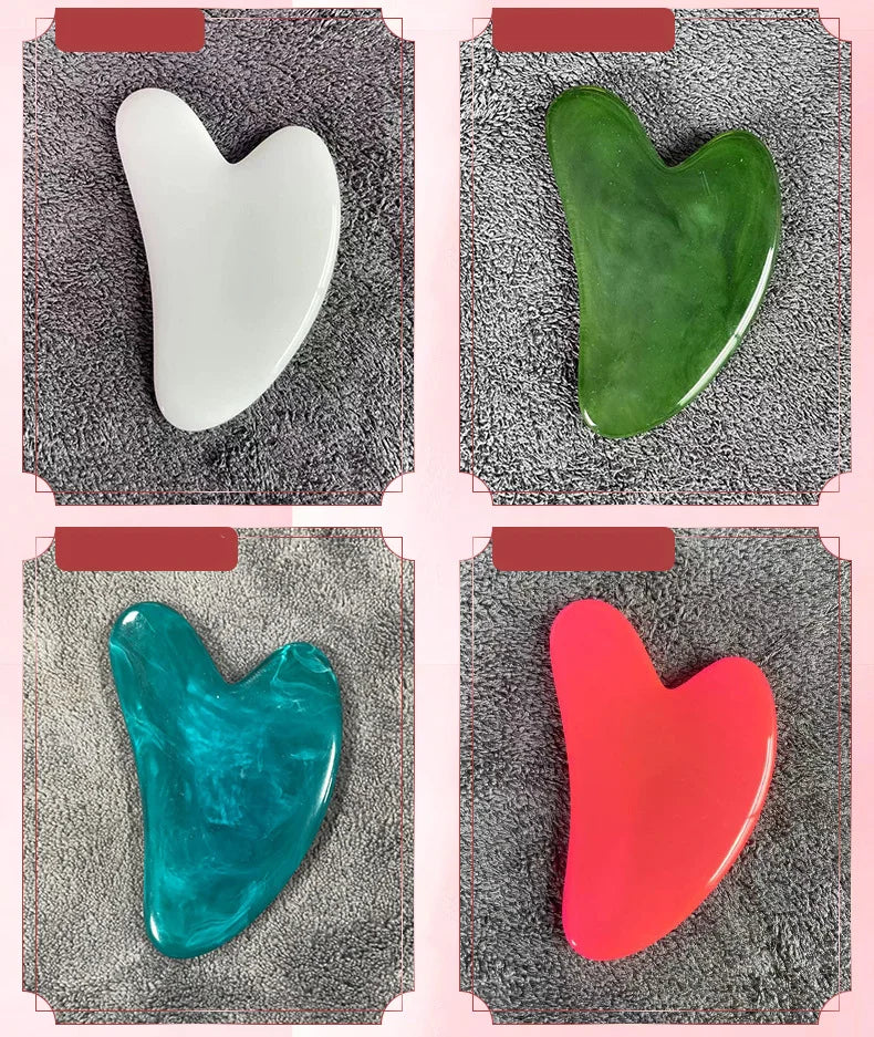 1Pcs Beeswax Guasha Scraping Massage Scraper Face Massager Acupuncture Gua Sha Board Acupoint Face Eye Care SPA Massage Tool luvshop24