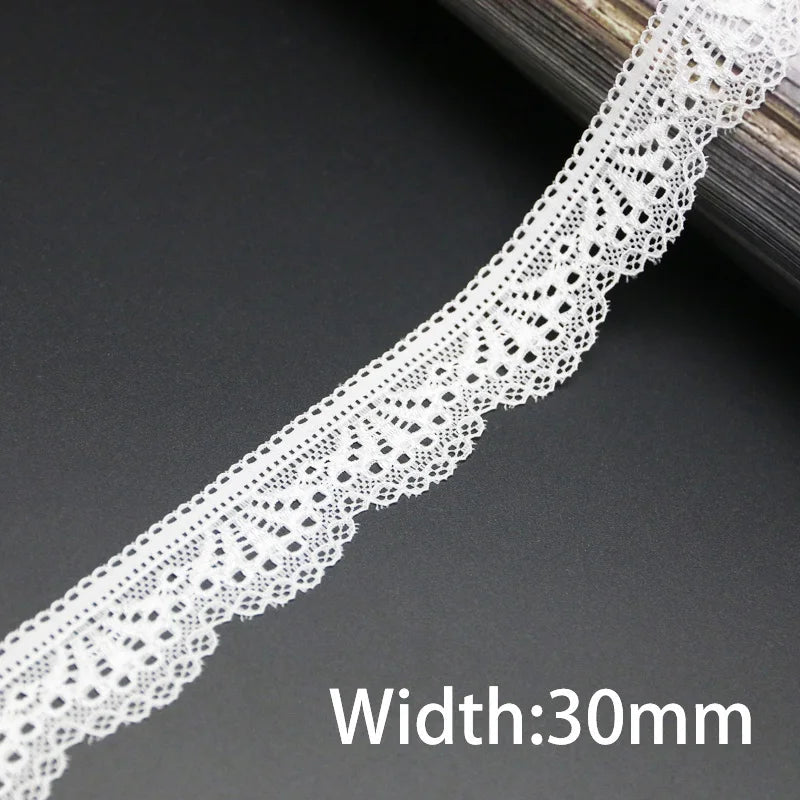 (5 meters/lot) white elastic lace Fabric underwear stretch laces Trim DIY Crafts Sewing luvshop24