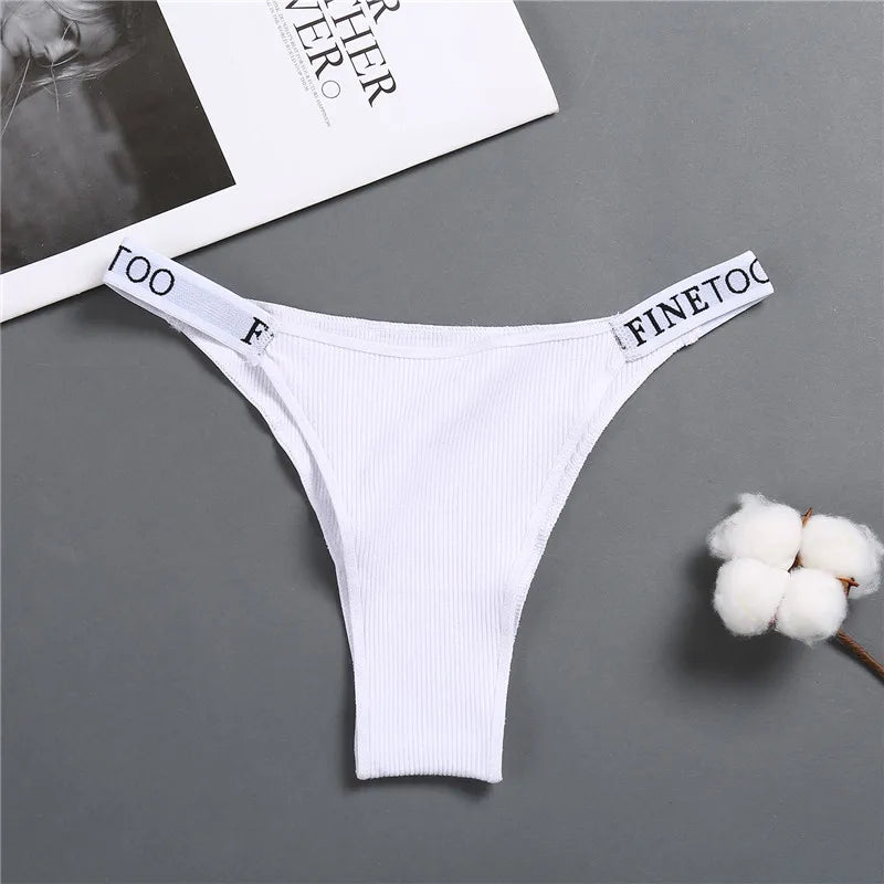 5PCS/Set Sexy Lingerie Women Cotton Panties Finetoo Letter Low Waist Female Briefs Underwear Comfort Underpants Women Intimates luvshop24